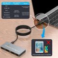 8K USB C KVM Switch Selector, 4K USB C Switch for 2 Computers Share 1 Monitor Keyboard Printer and Mouse, Supports 4K@120Hz, 8K@30Hz Video Compatible with Thunderbolt 3/4, 3 KVM Cables Included. 