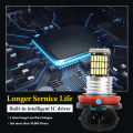 2PCS Fog Light H7 LED Bulb H8 H9 H11 9005 9006 LED 4014 Chips 45SMD Lens 12V Car Lamps Driving Auto Lamp Super Bright. 