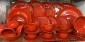 32 Piece Dinner Set Red And Yellow Color Export Quality. 