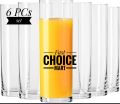 Cristal Clear Drinking Tall Plain Glass/ Olila-W012/Juice Glass (6 pieces) set. 