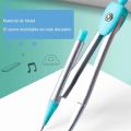Blue Compass Ruler 7 Pieces Learning Tools Math Drawing Set for Students. 