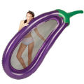 1Pcs 180cm Giant Inflatable Pool Float Eggplant Shape Mattress Swimming Circle For Adult. 