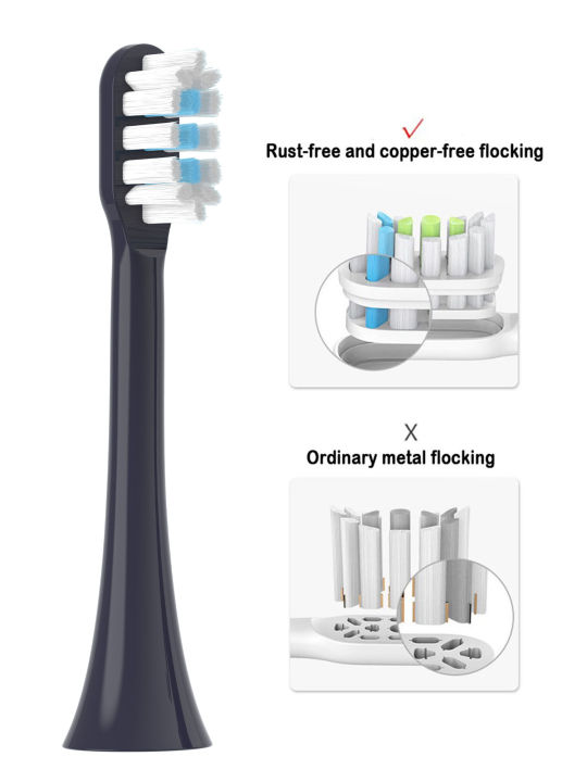 4PCS%20Replacement%20Brush%20Heads%20For%20%20Mijia%20T301%20T302%20T501%20T501C%20Sonic%20Electric%20Toothbrush%20Head%20Soft%20Bristle%20-%20Image%206