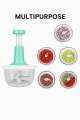 Hand Pat Food Processor Eater / Chopper Cutter / Handheld Vegetable Chopper/Mincer/Mixer/Blender to Chop Fruits Onions/Fresh Meat/Ginger/Herbs/Garlics. 