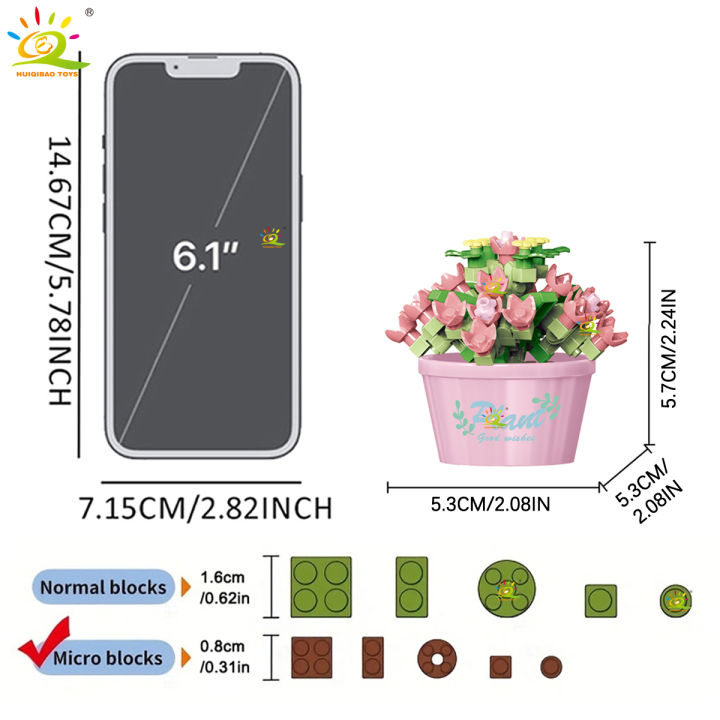 HUIQIBAO%20MOC%20Flower%20Succulent%20Potted%20Model%20Building%20Block%20DIY%20Eternal%20Bouquet%20Home%20Desk%20Plant%20Decor%20Brick%20Girl%20%20Children%20Toy%20-%20Image%206