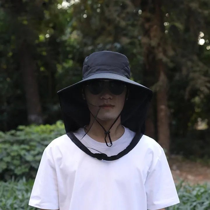 Foldable%20Mosquito%20Hat%20With%20Hidden%20Net%20Mesh%20Repellent%20Insect%20Bee%20Protection%20Casual%20Outdoor%20Sunscreen%20Fishing%20Cap%20Panama%20Hat%20-%20Image%204