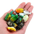 2.5cm/3g 1pc/16pcs Mini Bullfrog Soft Lure Imitation Bait Thai Style Black Frog Imitation Lure Trout Fishing Lure.