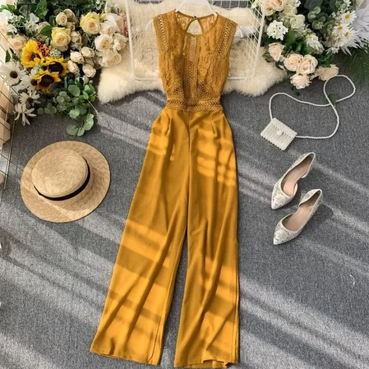 Spring%20New%20Jumpsuit%20Women%20Hollow%20Backless%20Sleeveless%20Lace%20Spell%20Receiving%20Waist%20Wide%20Leg%20Pants%20Overalls%20for%20Women%20Bodysuit%20-%20Image%207