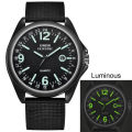 Man’s Luminous Fashion And Casual Versatile Canvas Strap Calendar Quartz Watch Basic Simple No Waterproof Black Round Dial Reloj. 