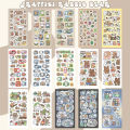 Cute Cartoon Graffiti Teddy Bear Rabbit Stickers Korea Handbook Diary Notebook Planner Scrapbook Diy Decorative Stickers. 