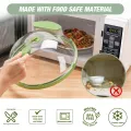 Microwave Cover for Food, Clear Microwave Splatter Cover with Water Steamer and Handle, 10 Inch Plate Covers, Kitchen Gadgets. 