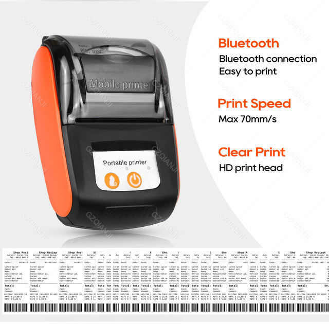 GoojPrt PT210 Thermal Bluetooth Portable Mobile Printer