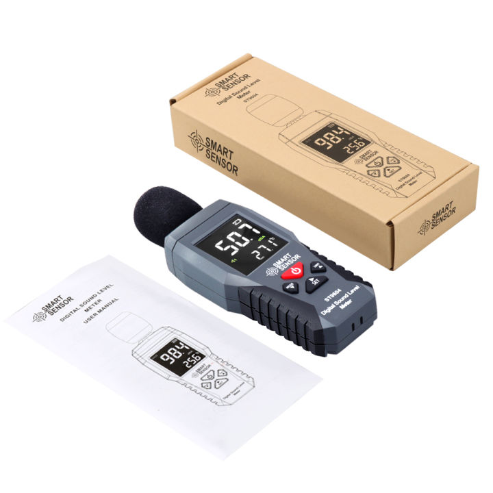 SMART SENSOR Digital Sound Level Meter 30-130 DB Decibel Meter LCD ...