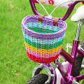 Kid Front Handlebar Bike Basket Vintage Rainbow Color Front Bicycle Basket Suitable for Most Type of Bikes. 
