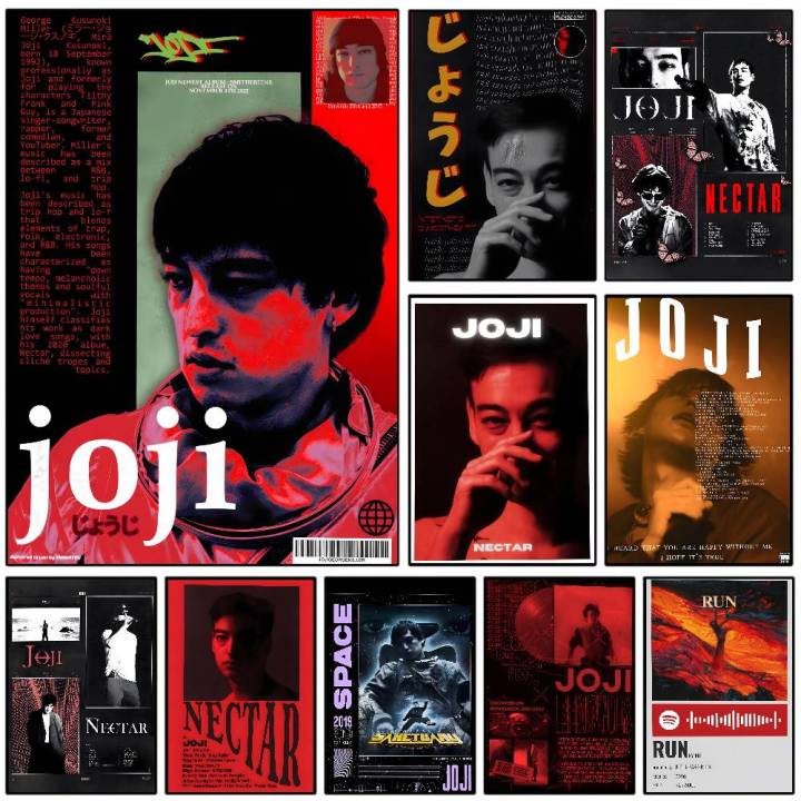 Pop Rap Music Album Cover Joji Poster Art With Prints Home Bedroom ...