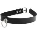 Anime Chainsaw Man Reze Cosplay Choker PU Necklace Punk Leather Collar Pull Ring Chain Unisex Party Props. 