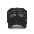 New Iron Label Full Net Breathable Flat Cap For Men Casual Breathable Shade For Summeroutdoor Leisure Sunscreen Hat For Women. 