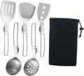 Folding Spatula Spoon Shovel Food Turner Portable 304 StainlessSteel Outdoor Camping BBQ Cooking Tableware Picnic Supplies ﻿. 