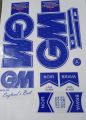 3D 2024 GM  Latest Edition  Blue  Professional Players Edition For  Cricket Bat  Stickers Latest 3D Cricket Bat Stickers Edition 2024. 