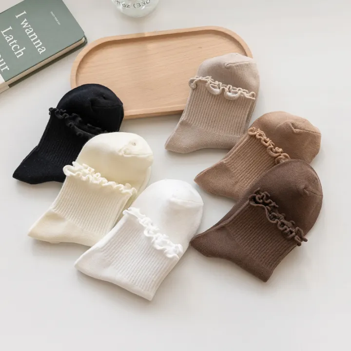 Socks%20For%20Women%20Cute%20New%20Summer%20Japanese%20Style%20Breathable%20Girls%20Short%20Socks%20Kawaii%20Solid%20Color%20Frilly%20Ruffle%20Socks%20Casual%20Sweet%20-%20Image%205