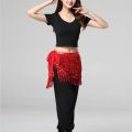 Belly Dance Waist Chain New Glitter Layer Tassel Waist Cover Indian Dance Performance Practice Strap Hip Scarf Skirt Waist Scarf.