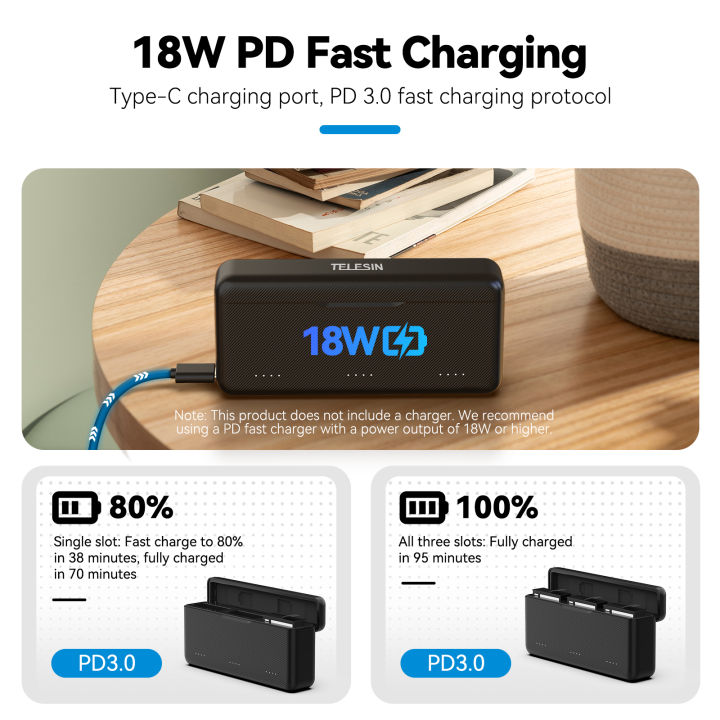 TELESIN%2030W%20PD%20Fast%20Charger%20For%20%20OSMO%20360%20Action%205pro%203%20Slots%20Battery%20Pocket%20Charging%20Box%20for%20%20OSMO%20Action%205pro%20360%20-%20Image%203