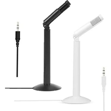 Kubite K24 120°Rotation Desk Mic 3.5mm Jack Studio Stereo Recording Desk Condenser Microphone Mini by Ecoelec