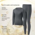 1pcs Men's Ultrathin Thermal Underwear High elasticity Plus Size Constant Temperature Seamless Long Sleeve Bottoming Set.