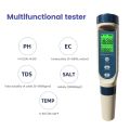 5-in-1 Water Quality Tester, PH / TDS / EC /Salinit/Temperature Water Quality Tester, Water Testers with Back light | High Accuracy 0.01 PH | Mini Water Meter Quality for Drinking Water Hydroponics. 