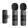 3 Years Warranty- Boya By-V20 Wireless Dual microphone for Type C mobiles. 