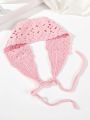1 Flower-Hollowed-Out Knitted Hair Band, Colorful Woven Ribbon, Versatile Hair Accessory, Cute Girl's Hair Band.