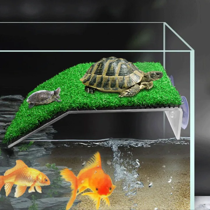 Turtle%20Basking%20Platform%20Resting%20Simulation%20Habitat%20Lawn%20Ramp%20Tortoise%20Dock%20Floating%20Island%20Reptile%20Terrarium%20Aquarium%20Accessory%20-%20Image%203