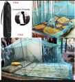 Adult Mosquito Net Single Bed Foldable Washable Magic Net Mosari - Mosquito Net with stand (4×7) Feet.