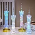 Canton Tower Small Waist LED Night Light Handicraft Ornaments 6.5 x 19cm(Colorful Light). 