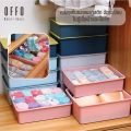 Momo underwear socks storage box organizer with lid can be placed stackable boxes underwear storage box. 