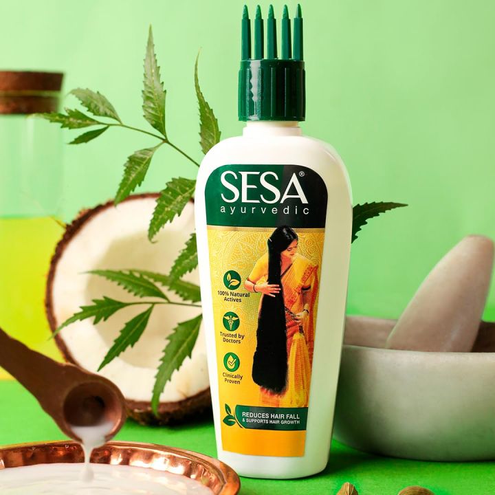 Indian%20Product%20SESA%20Ayurvedic%20Hair%20Oil%20With%20Bhringraj%20&%2017%20Rare%20Herbs%20With%20Coconut%20Oil%20and%204%20Nourishing%20Oil%20For%20Hair%20Growth%20Help%20Control%20Hair%20Fall%20with%20Easy%20Hair%20Oil%20Applicator%20Used%20For%20Male%20/female%20-(100ml)%20-%20Image%205