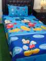 Pure Comfort, Every Night: 100% Cotton Single Bed Sheet for Kids Single Bedsheets Cartoon Printed Bedsheet. 