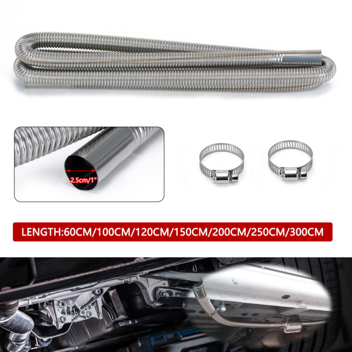 60cm%20-%20300cm%20Air%20Diesel%20Parking%20Heater%20Stainless%20Steel%20Exhaust%20Pipe%20Tube%20Gas%20Vent%20Hose%20Car%20Truck%20VAN%20With%2024mm%20Bore%20Car%20Muffler%20-%20Image%203