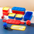 1050/1300ML Building Block Lunch Box with Tableware Portable Double Layer Bento Box for Student Office Fruit Salad Sealed Box.