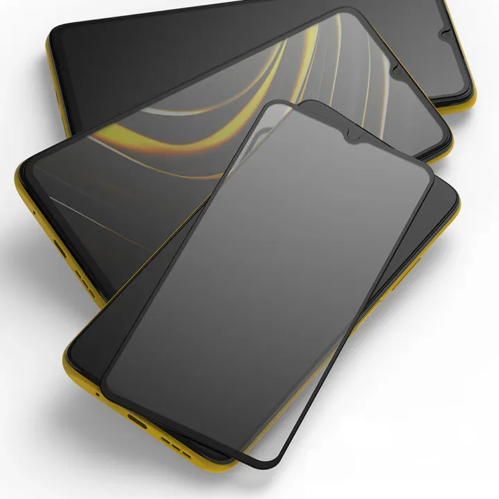 Poco M3 Full Cover Matte Tempered Glass Screen Protector Frosted Anti-Fingerprint Protective Film for Xiaomi