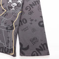 Two-Piece Set Autumn Winter Women Pajamas Men Long-Sleeved Cartoon Letters Bear Pullover Sleepwear Ladies Big Size Homewear.