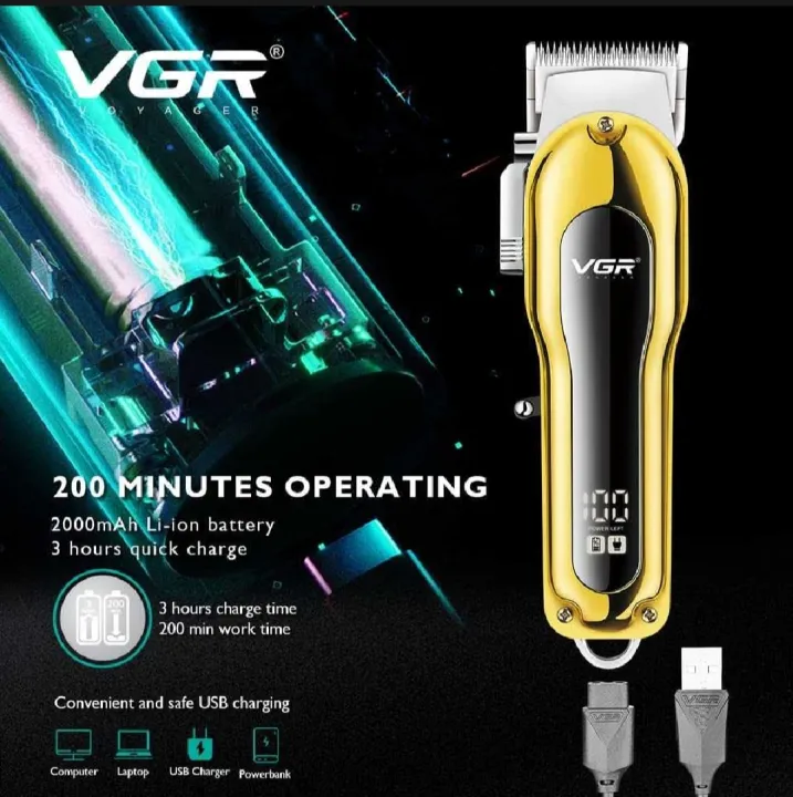 VGR%20V-680%20Professional%20Salon%20series%20cordless%20Hair%20Clipper%20LED%20Display,%20Stainless%20steel%20Blades,%20USB%20Charging%20cable%204%20Guide%20Comb,%20Taper%20Lever%20Adjustments%20Runtime:%20200%20mins,%202000%20mAh%20Li-ion%20Battery,%20Gold%20%7C%20-%20Image%207