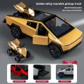 1:36 Cybertruck Toys Off Road Vehicle Die Cast Model Car Beach Motorcycle Hobby Collectible Birthday  For Boy. 