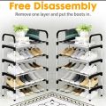 Folding Shoe rack Shoe organizer 4 Layer steel shoe Rack china. 