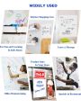 Dry Erase Whiteboard Sticker Wall Decal,Self-Adhesive White Board Sticker Vinyl Peel and Stick Paper for School, Office, Home, Kids Drawing with 1 Marker 78.7 X 17.5 inch. 