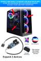 Motherboard USB 2.0 9-Pin Header to 2-Port Hub Splitter - 30CM Cable USB 9-Pin Internal Cable Adapter. 
