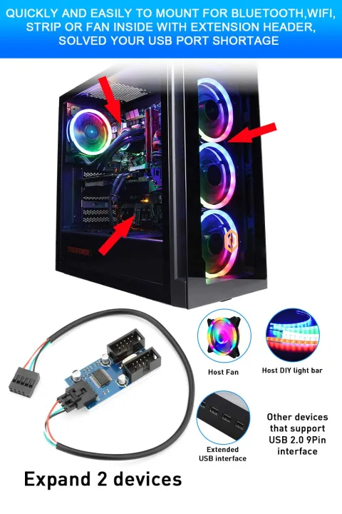 Motherboard%20USB%202.0%209-Pin%20Header%20to%202-Port%20Hub%20Splitter%20-%2030CM%20Cable%20USB%209-Pin%20Internal%20Cable%20Adapter%20-%20Image%204