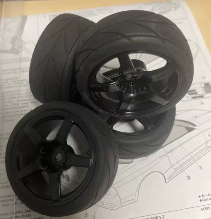 4PCS%2064MM%201/10%20Flat%20Track%20Tire%20For%20HSP%2094123%2094122%20TT01%20FW06%20Racing%20Road%20Tire%20Flat%20Track%20Tire%20-%20Image%205