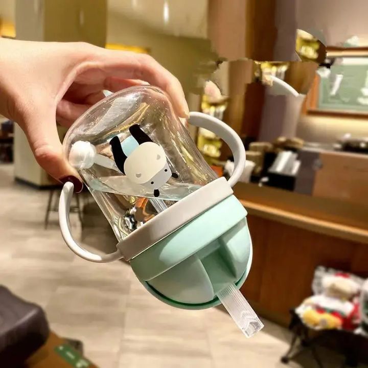 Baby%20Learning%20To%20Drink%20Straw%20Cup%20With%20Gravity%20Ball%20Anti-grab%20Water%20Bottle%20Portable%20Handle%20Scale%20-%20300Ml%20-%20Image%205