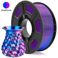 Silk PLA Filament 1.75mm Dual Color Blue Purple, 3D Printer Filament , 250g Spool(0.55lbs) Fits for Most FDM 3D Printers. 